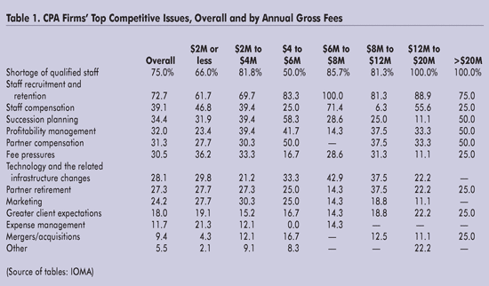 Survey on Accounting Firms&rsquo; Problems