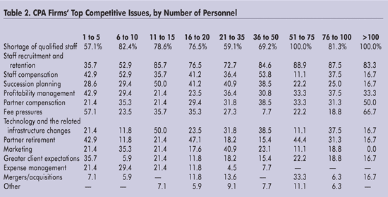 Survey on Accounting Firms&rsquo; Problems